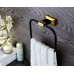 Sumin Home 2807B Bathroom Towel Ring Wall Mounted  Black Gold - B01IRHGS94